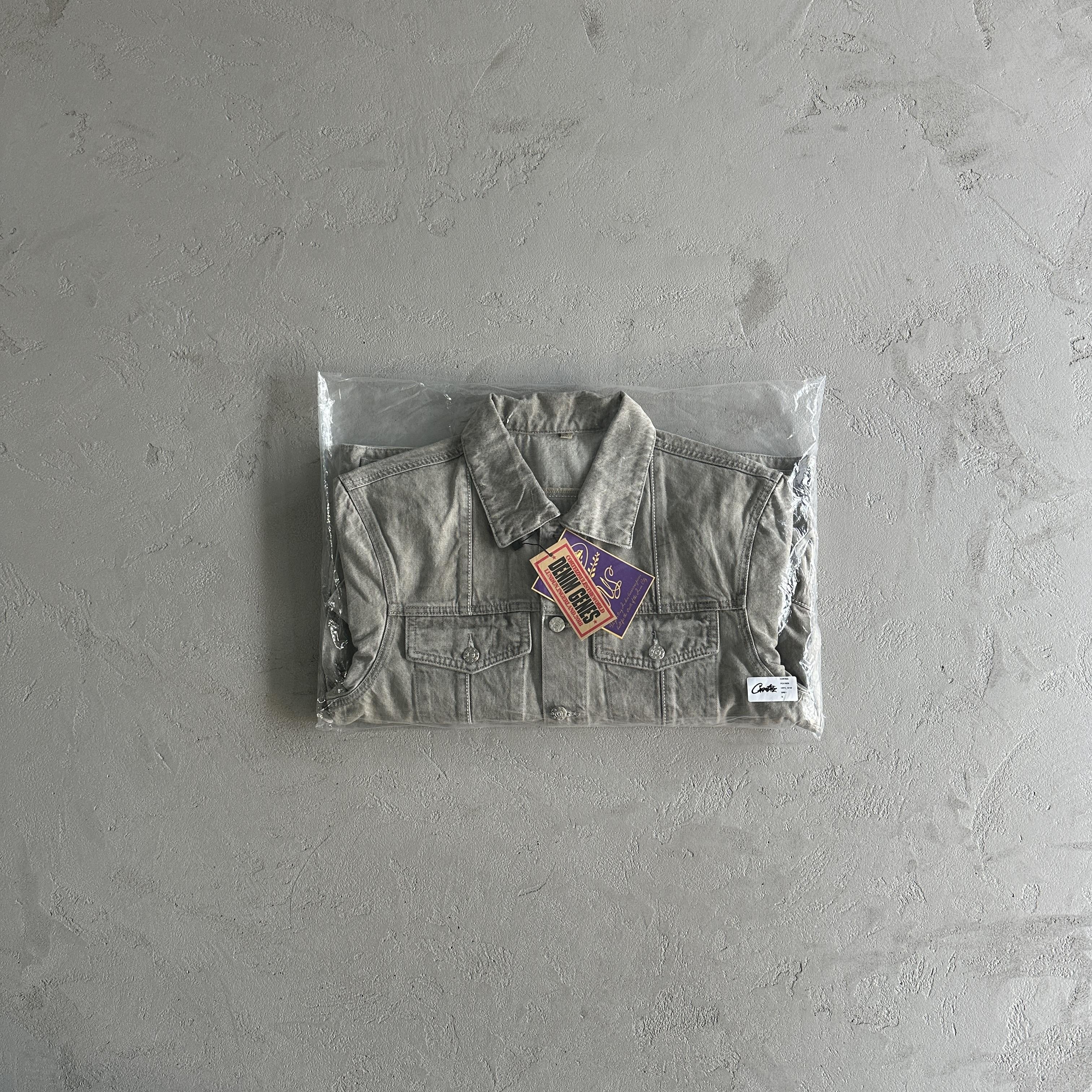 Corteiz Denim Jeans Jacket Grey