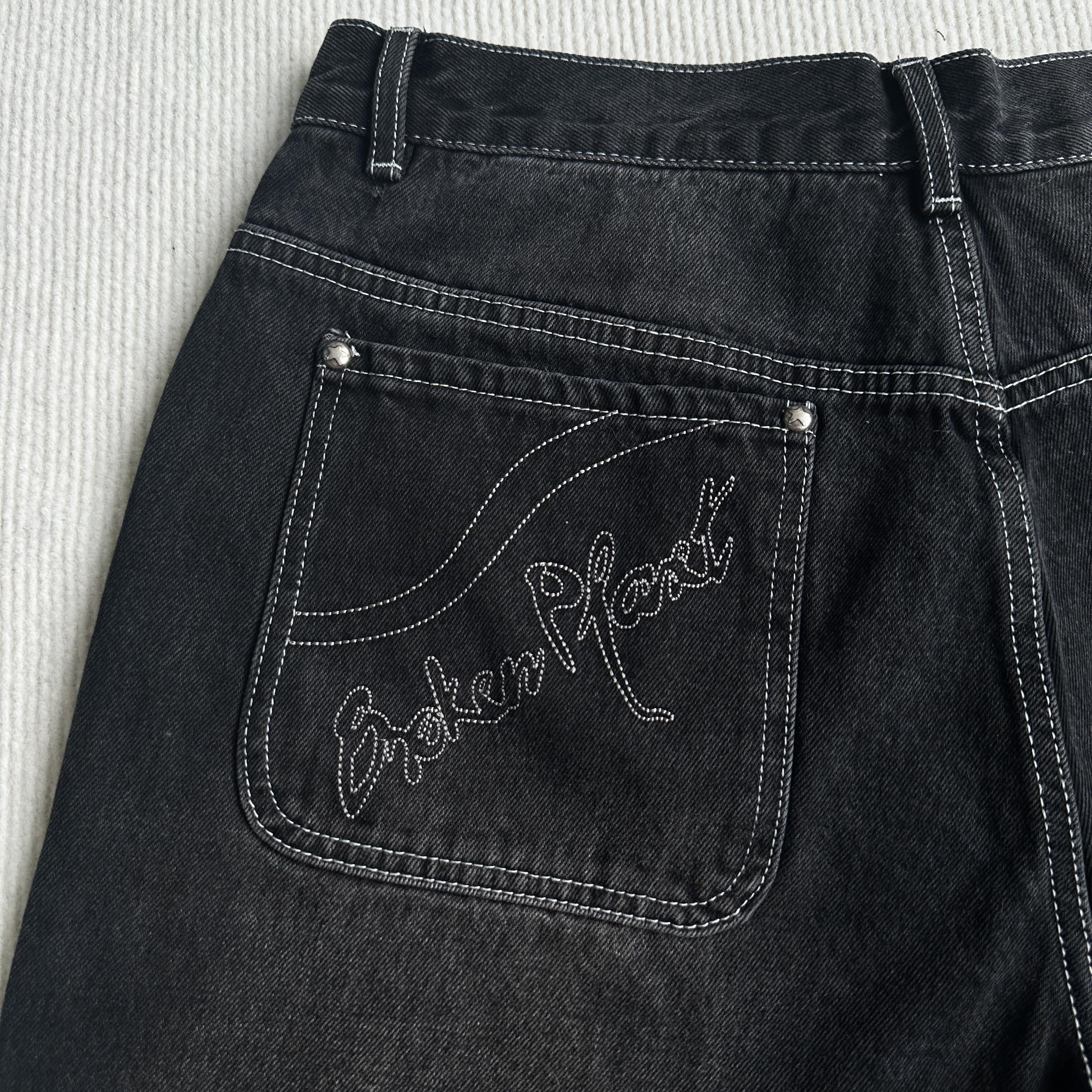 Broken P Denim Jeans Shorts