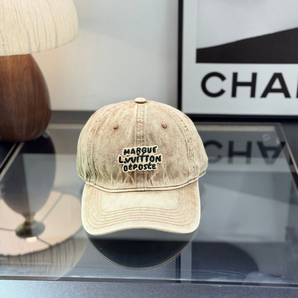 Distressed Denim Baseball Cap - Vintage Washed Streetwear Hat