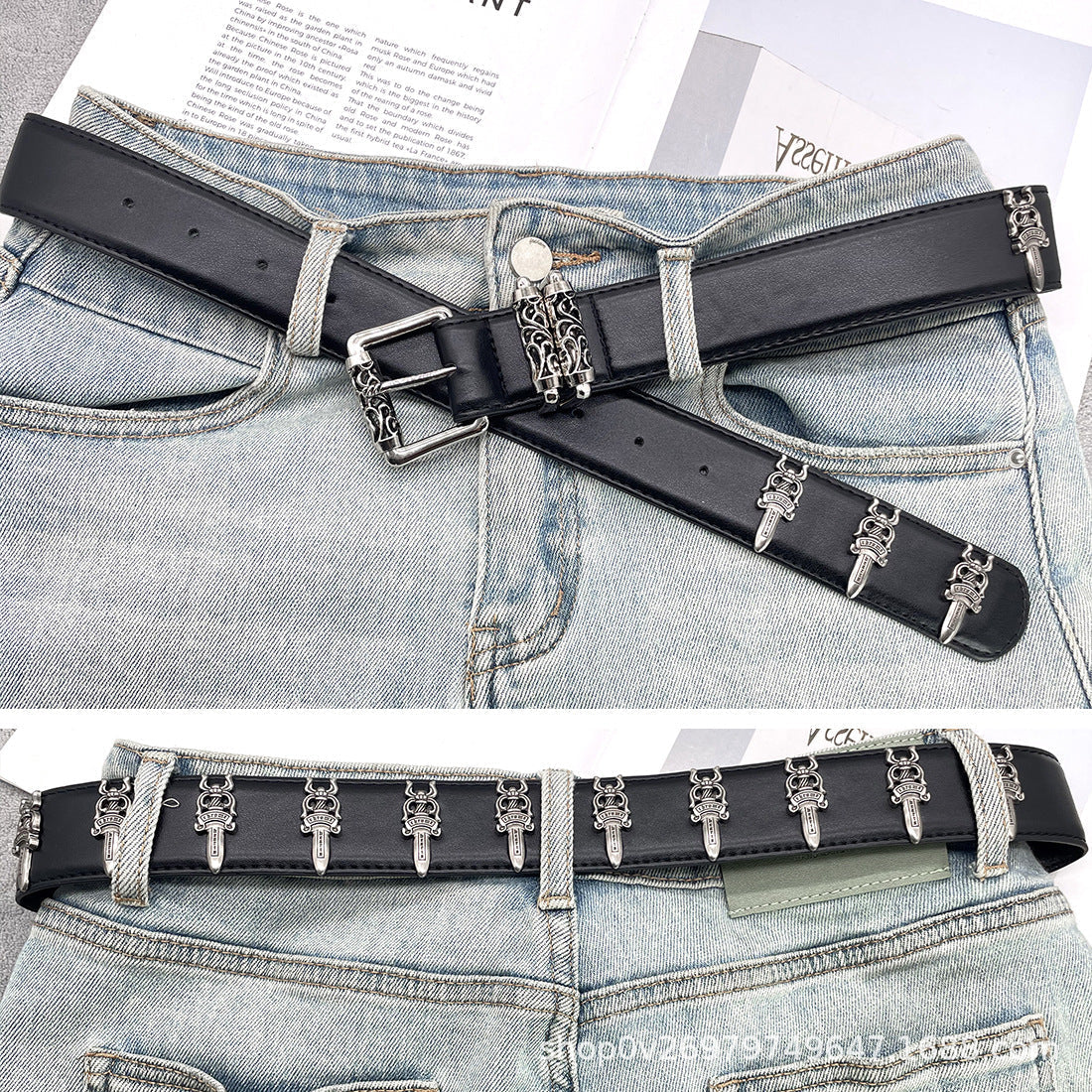 Chh Chrome Heart Belt Punk High Street Man