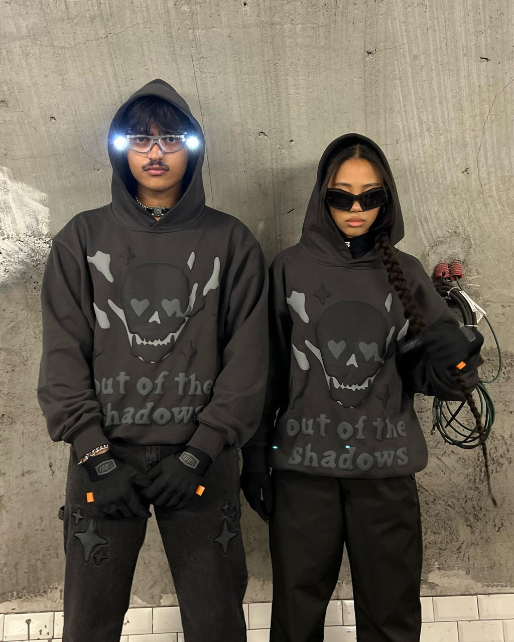 Broken P Heart Skull Hoodie