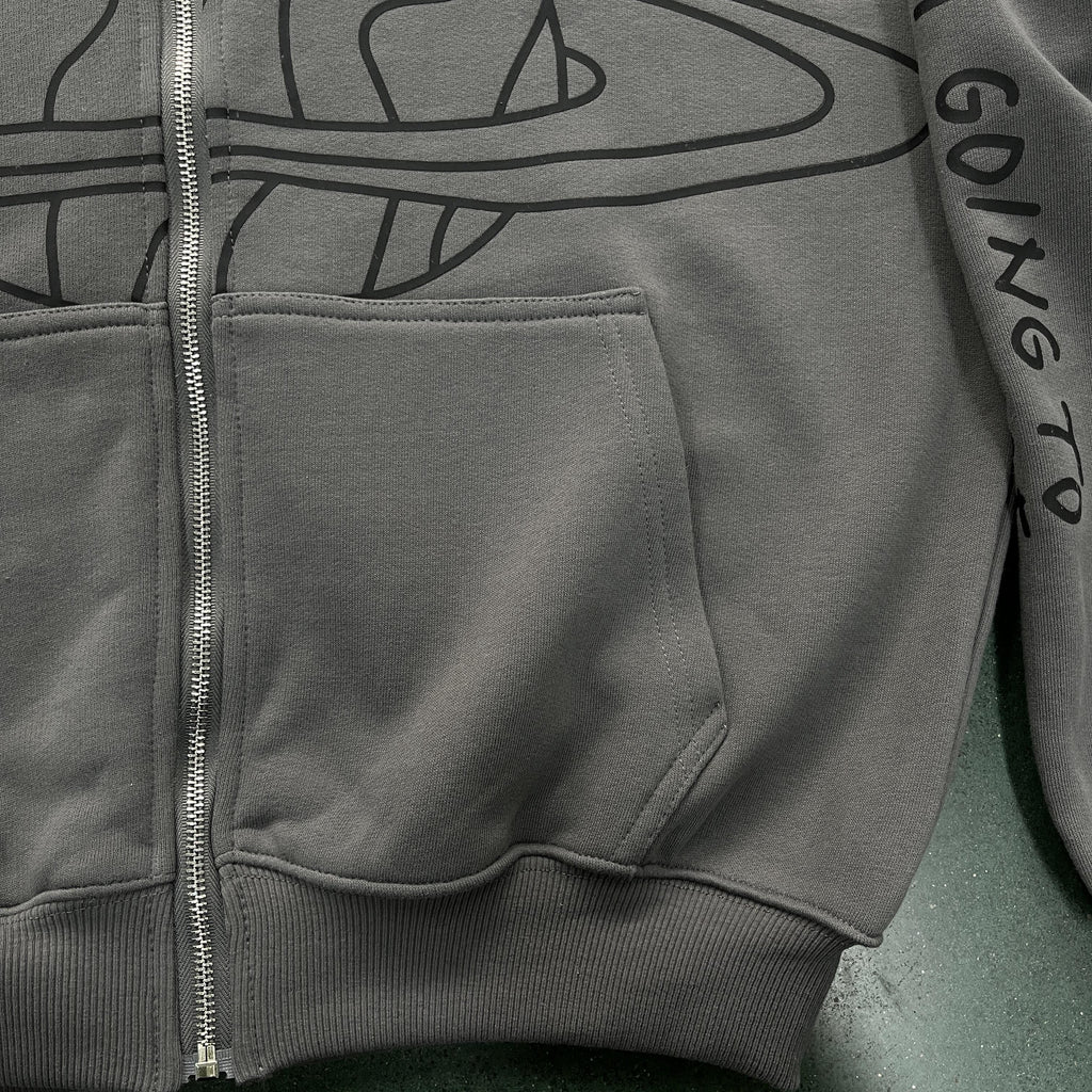 Broken P Planet Zip Up Hoodie