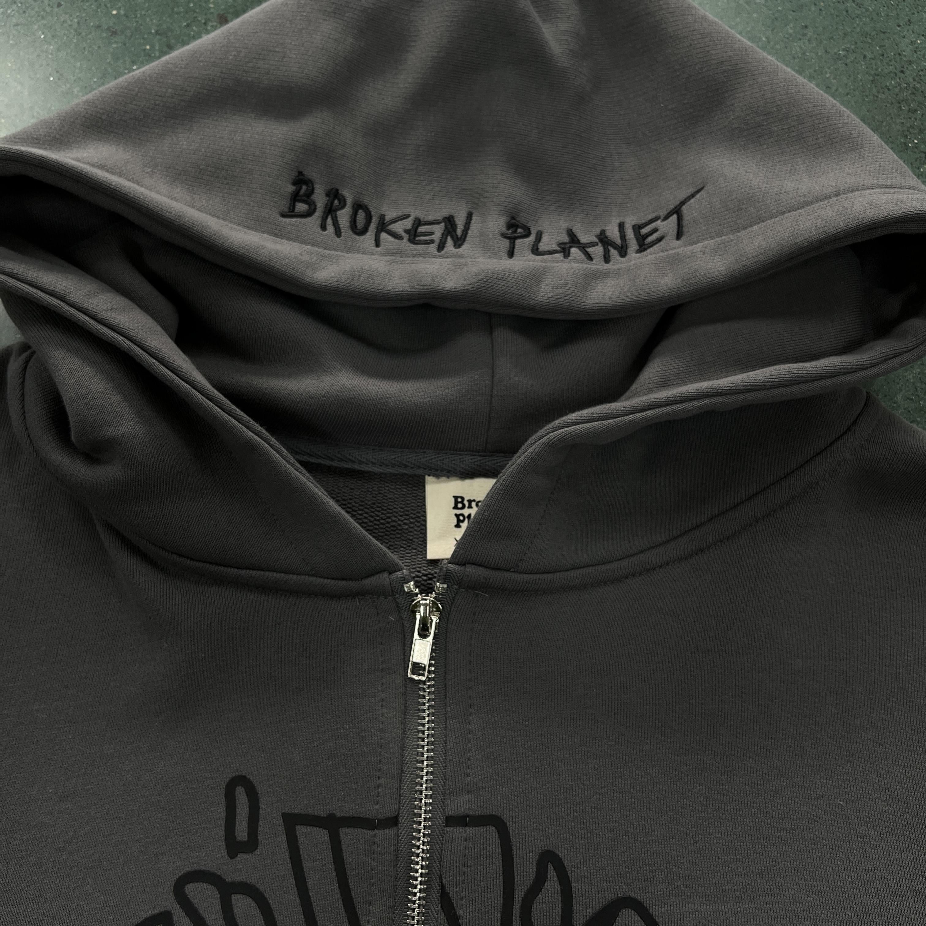 Broken P Planet Zip Up Hoodie